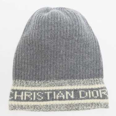 ai　Christian Dior ウール カシミア ロゴ ニット帽 DIOR | ポンポン ビーニー カシミヤ