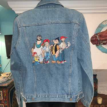 90s USA製 スヌーピー デニムベスト TOO CUTE