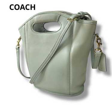 Vintage Coach Purse Nicholas Rare Green Drawstring Bucket