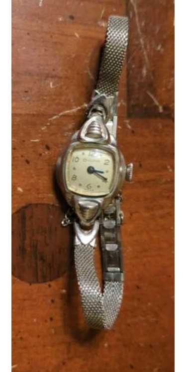 Vintage Bulova 10K RGP 2 Diamond Swiss Ladies Watch w