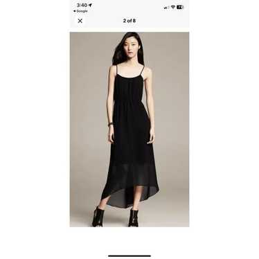 NWT Banana Republic Chiffon Patio Dress, Black, So