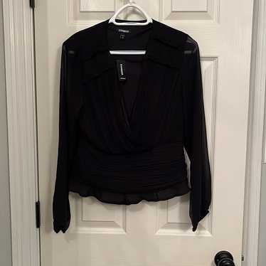 NWT Express‎ blouse with chiffon sleeves NWT