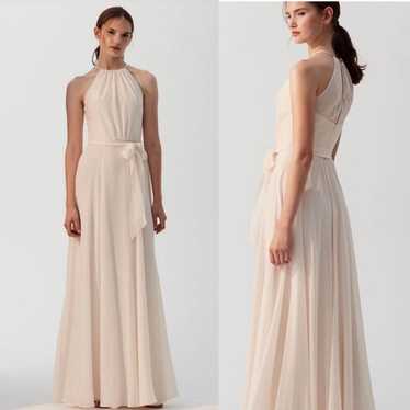 Amsale Kyra Bridesmaid Dress Gown Flat Chiffon Faw