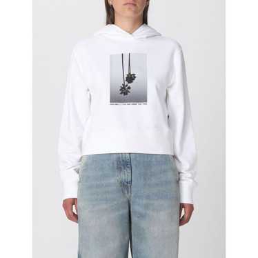 Palm Angels Cropped Palm Tree Hoodie Women White S