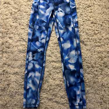 Lululemon Wunder Under Low Rise Blue & White Leggi