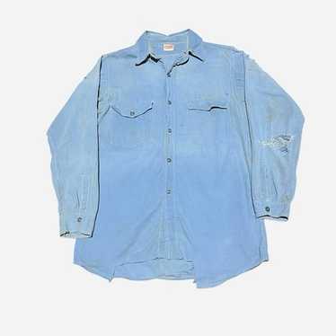 40s〜50s Bluechambrayworkshirt Vintage shirt, 1940s work shirt, 1940s chambray shirt… - Gem