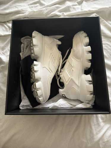 prada スニーカーCLOUDBUST ホワイト　サイズ37 White/Pearl Gray Prada Cloudbust Thunder knit fabric