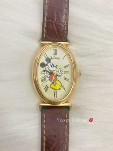 Time Works Vintage Disney Watch with Gold Band & Mick… - Gem