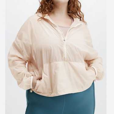 Fabletics Ash Nylon Cropped Half Zip Lightweight J