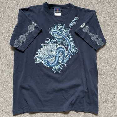 古着 USA製 90S JNCO JEANS Tシャツ ヴィンテージ ドラゴン Vintage JNCO Jeans T-Shirt Adult L Black Dragon 90s Double