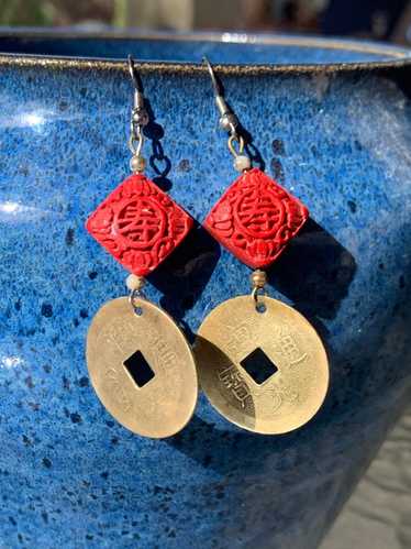 Cinnabar red beads - Gem