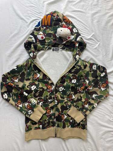 トップス Bape X Hello Kitty Shark Hoodie M Green Bape X Hello Kitty Shark Hoodie M Green