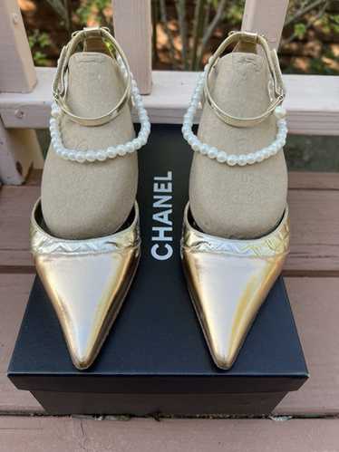 Chanel gold sandals 36.5 - Gem
