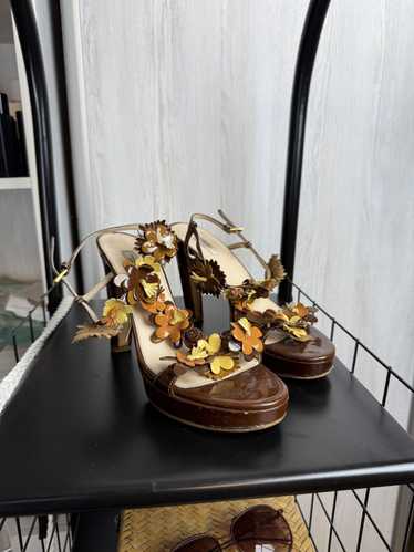 Prada flower leather sandals - Gem