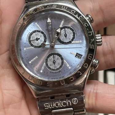 ★レア　スウォッチ swatch irony Date AG1997 Vintage Mens SWATCH IRONY AG 1997 quartz Date Swiss Made V8
