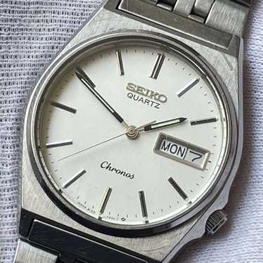 アンティーク! SEIKO SQ 8123-5270 メンズ　腕時計 WTS] Vintage Seiko SQ Quartz - 8123-5270 - Sunburst Navy