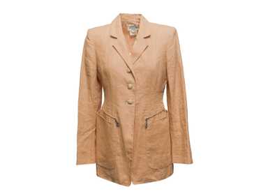 〈 HERMÈS 〉vintage linen tailored jacket Hermes linen blazer - Gem