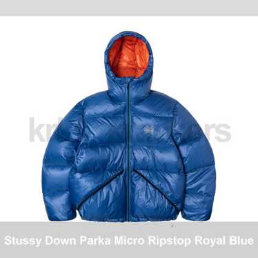 【STUSSY】 Micro Ripstop Down Parka Blue Stussy-Down-Micro-Ripstop-
