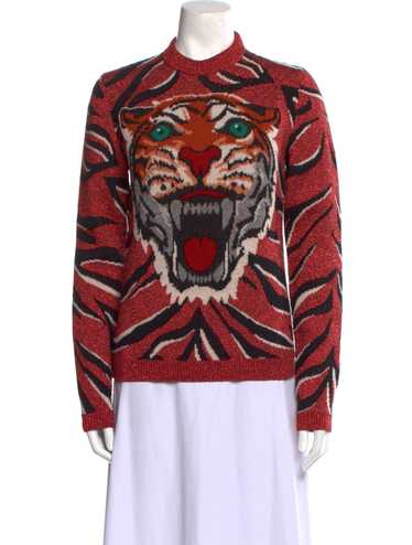GUCCI★素敵！UNISEX STRIPED WOOL LONG SCARF W/TIGER LOGO NEW $810 GUCCI Men's Blue Striped LOVED TIGER LOGO Wool Long