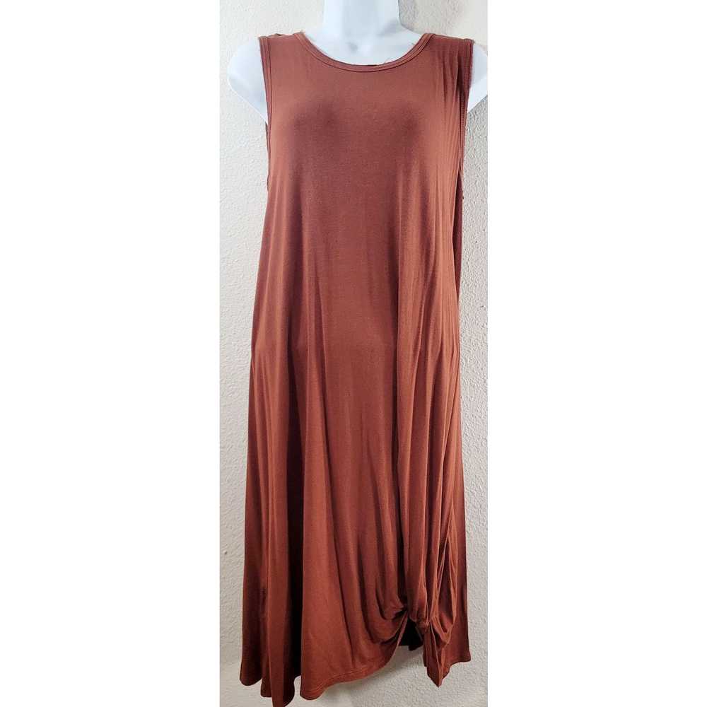Other Philosophy Burnt Orange Twisted Hem Midi Dress Medium
