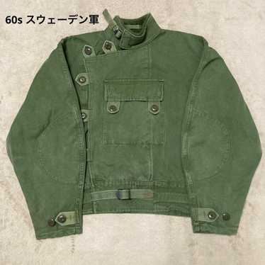 VINTAGE Swedish Army Prisoner Jacket Euro Military 44 Green