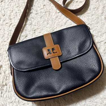 Courreges logo shoulder bag - Gem