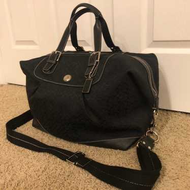 vintage coach old Black Duffle Bag 黒 Coach Vintage Black Leather Travel Duffel Bag F 1 S- 0502 | eBay