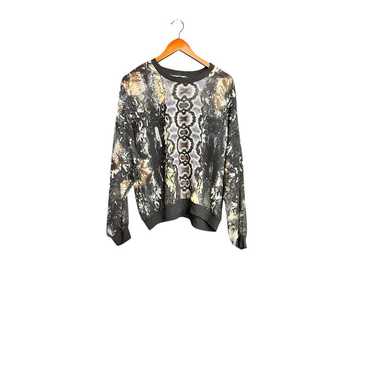 Cabi Python Retro Print Chiffon Blouse Size L - image 1