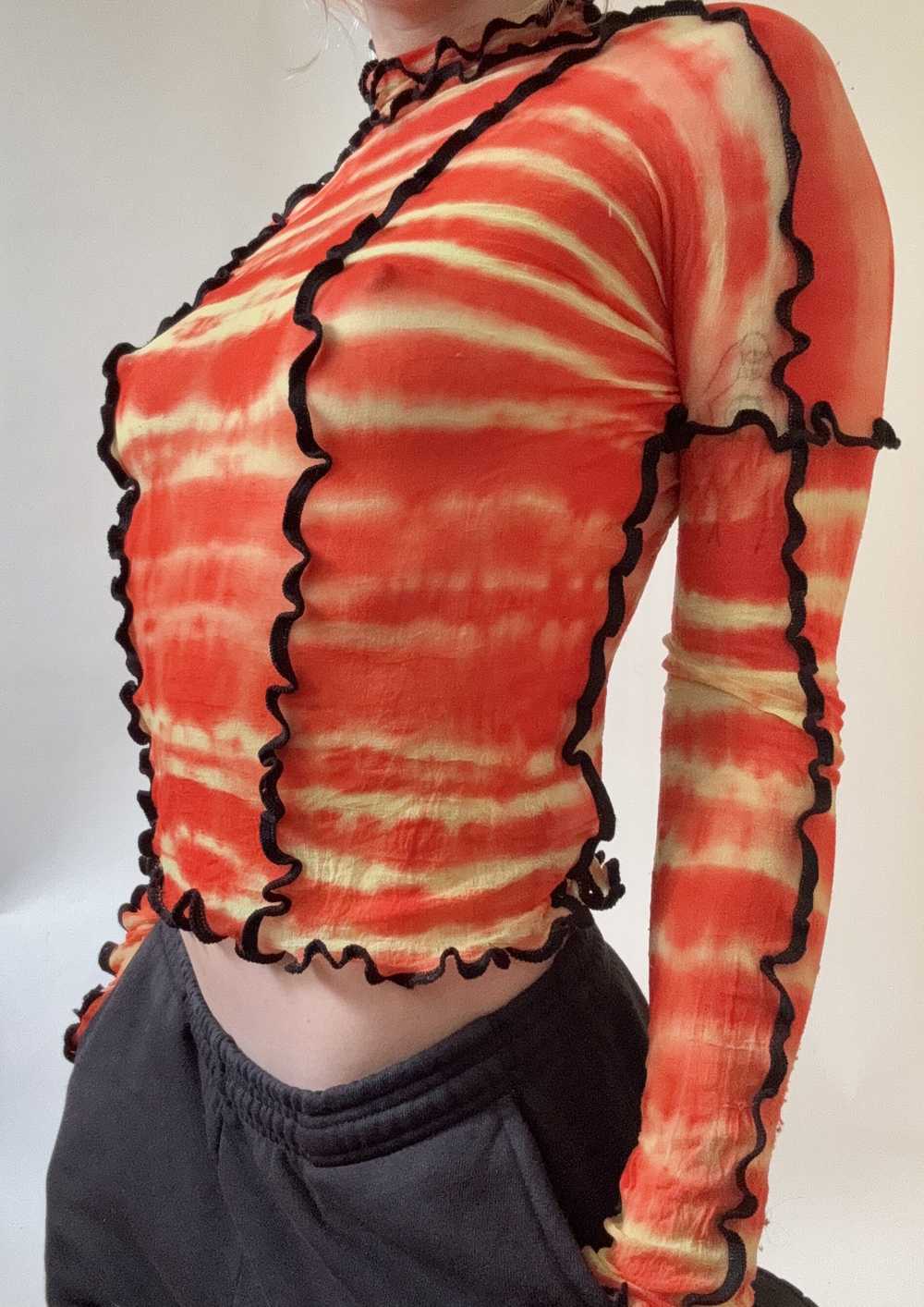 Other Asai Patchwork Tie Dye Stretch Top