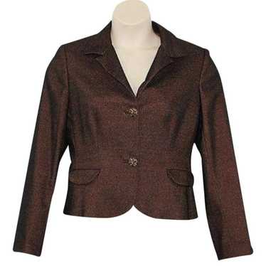 Albert Nipon Two Buttoned Metallic Dust Jacket - image 1