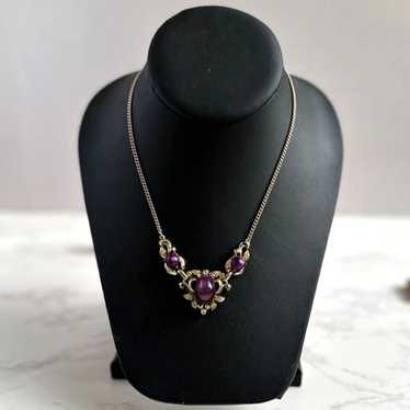 激安挑戦！！ necklace coro Vintage purple Gem - ビーズ、ガラス