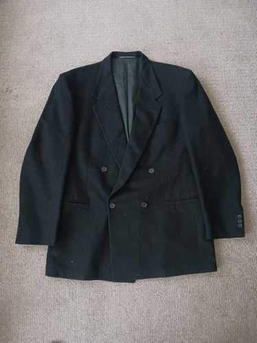 Vintage VERSACE Double Breasted Black Wool Blazer Jac… - Gem