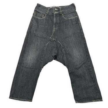 高い素材 Ganryu Gem - denim sarouel asymmetry パンツ