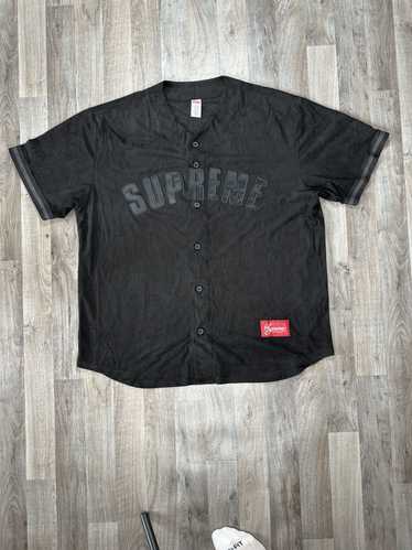 トップス SUPREME Ultrasuede Mesh Baseball Jersey Supreme Ultrasuede Mesh Baseball Jersey (SS24) - $128