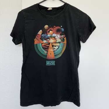 VTG Muse Band Resistance Tour Black Colored Shirt Size Small