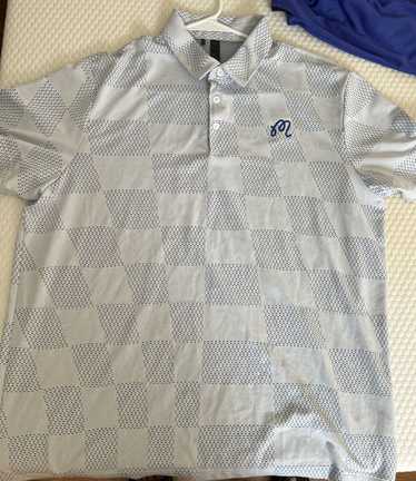 新品【Malbon×Nike】マルボン×ナイキ ポロシャツ XL Malbon Golf x Nike Dri-FIT Victory Solid Polo White/Black