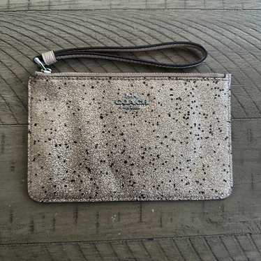 ポーチ COACH PARK Star Glitter Small Wristlet F38641 COACH Midnight Blue & Silver Star Glitter Small Wristlet