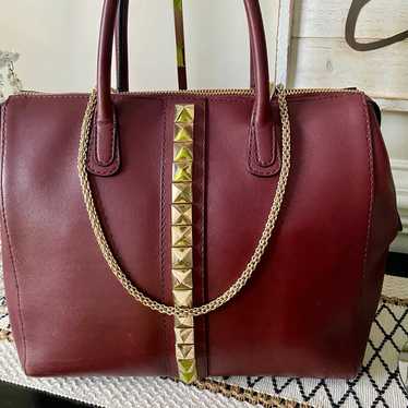 ★VALENTINO★ロックスタッド ダブル ハンドル バッグ ロックスタッズ2wayショルダーバッグ ブラック ユーズド