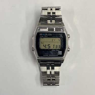 ジャンク SEIKO Silver Wave デジタル腕時計 A2928 メンズ ヴィンテージ セイコー シルバー ウェーブ ウォッチ 2628