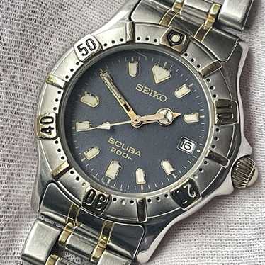 SEIKO SCUBA AIR DIVER’S 7N35 6100 Seiko 7N35-6100 Titanium Air Divers 200m Date 1994 Quartz