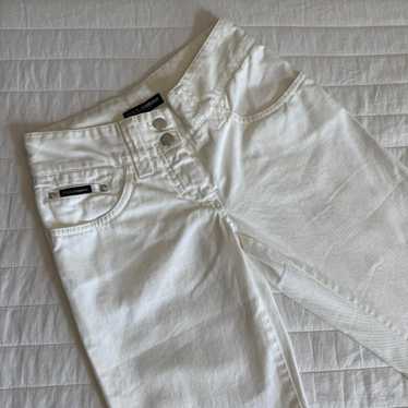 Dolce & Gabbana WHITE JEANS WITH STITCHING ジーンズ ステッチ Dolce & Gabbana WHITE JEANS WITH STITCHING ジーンズ ステッチ