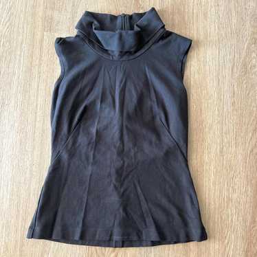 Ann Demeulemeester ブラックカットソーベスト XXS 140-902503150081_1.jpg