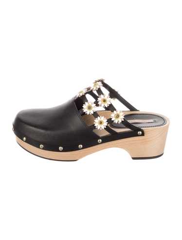 サンダル・ミュール Fabrizio Vitii Jean Daisy Trim Clog in Burgundy Leather Fabrizio Viti Jean Daisy Trim Clog in Burgundy Leather