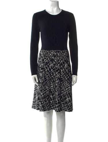 Hobbs London ニット×プリーツ×アニマル柄 Hobbs black a-line dress - Gem