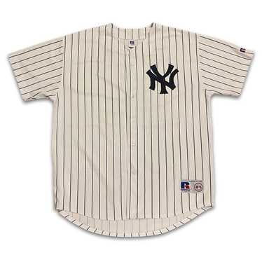 2003 RUSSELL ATHLETIC Yankees ベースボールシャツ Vintage 2003 MLB NY Yankees Jason Giambi Russell Athletic