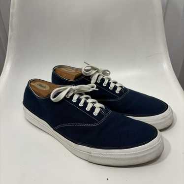 極美品WAKOUWA anatomica NAVY 25cm Wakouwa by Anatomica Navy Cotton Canvas Chukka Trainers