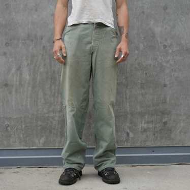 Vintage WWII WW2 USMC MARINES HBT Green Pants Replica Men's