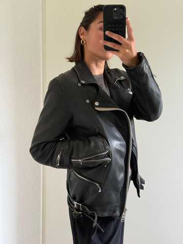 nano universe × HTC leather Jacket S Nano universe riders jacket vintage processing single rider