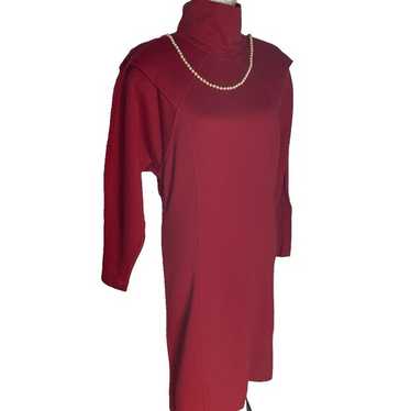 【24SS NEW】ESCADA / ウエストマーク コットン ドレス / Red 24SS NEW】ESCADA / ウエストマーク コットン ドレス / Red