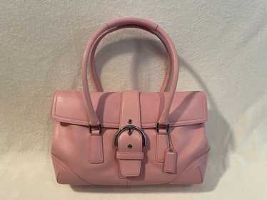 Vintage Pink Leather COACH 9550 SOHO Satchel w/ Buckle - Gem